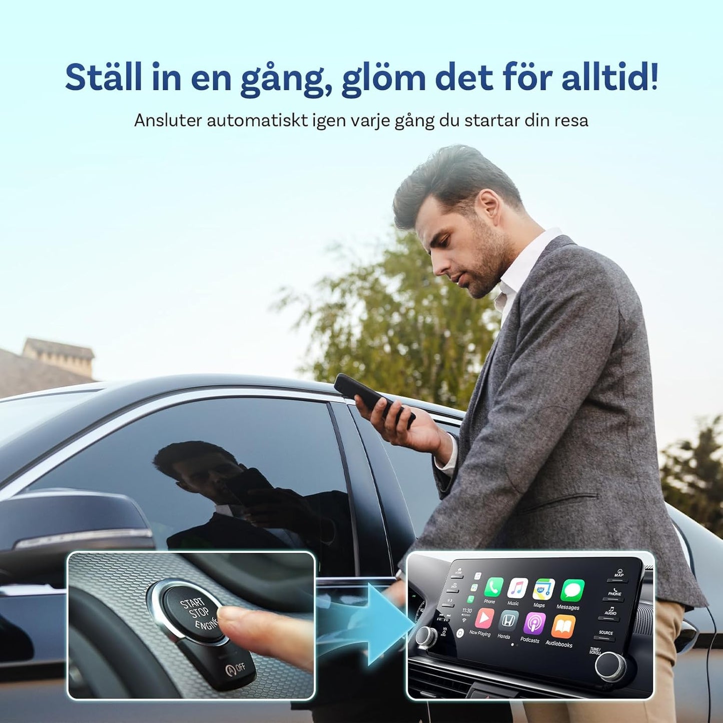 ScandiFlow™ – Trådlös CarPlay & Android AI Box