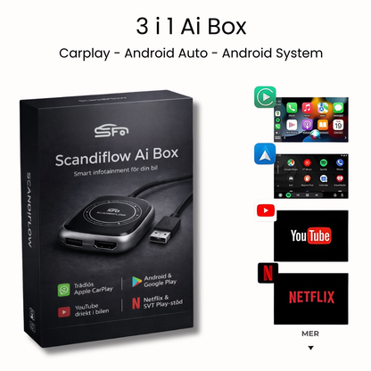 ScandiFlow™ – Trådlös CarPlay & Android AI Box